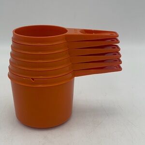 Orange Measuring Cups Set TUPPERWARE vintage measuring cups orange baking